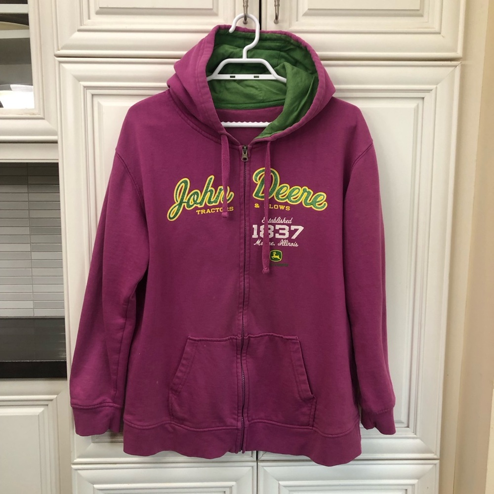John Deere women’s zip hoodie